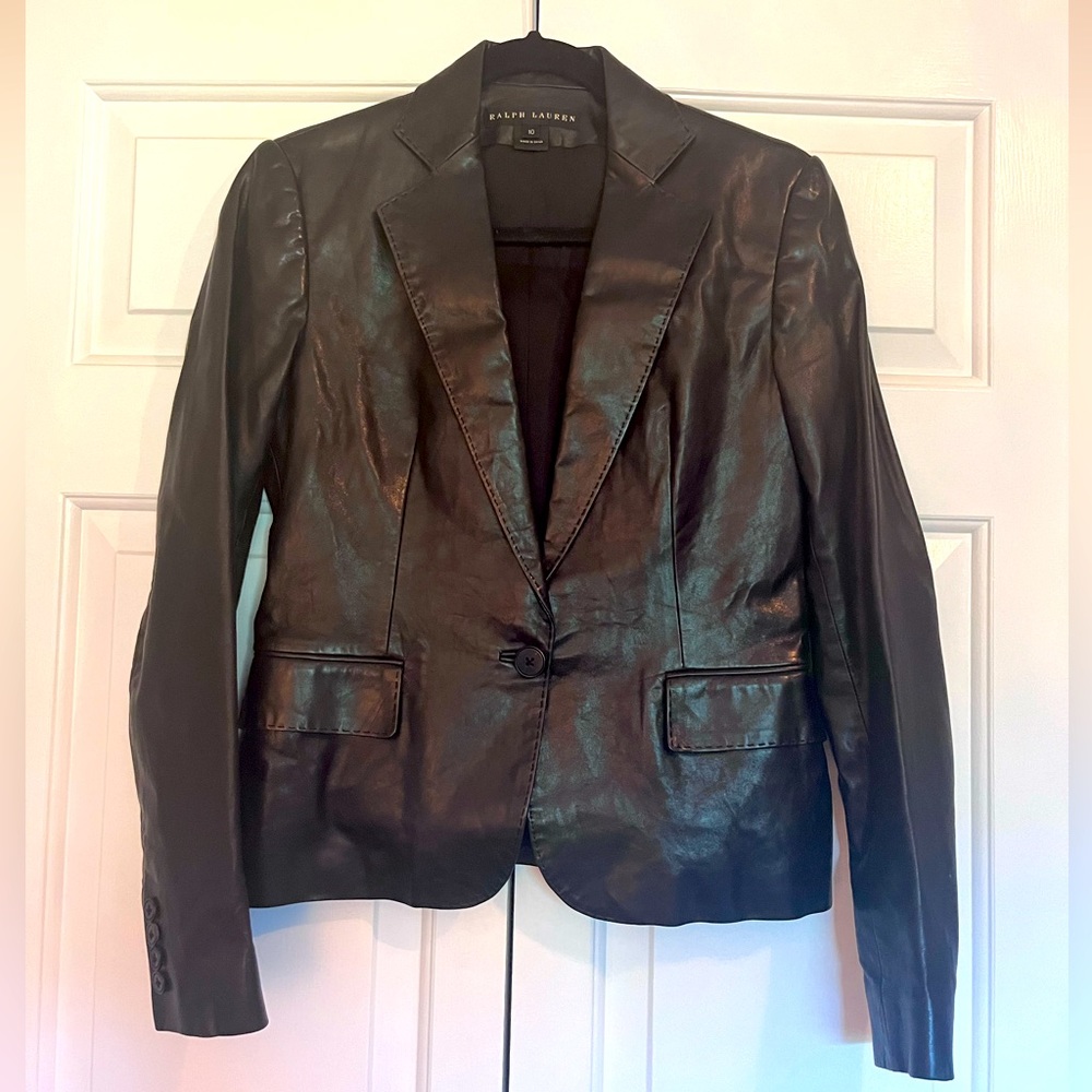 Ralph Lauren Black Label Leather Blazer